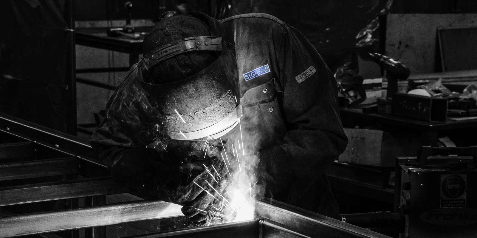 Industrial fabrication and welding photography